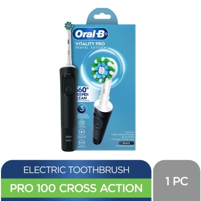 ORAL B - ORAL B Power Electric Toothbrush Pro 100 Cross Action + FREE Travel Case image